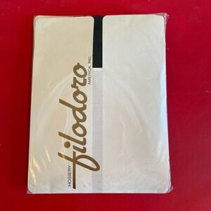 Filodoro Black Fishnet Vintage Size 1/2 Nero‎ Made In Italy Pantyhose